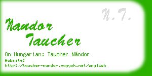 nandor taucher business card